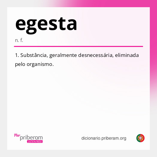 Significado de egesta