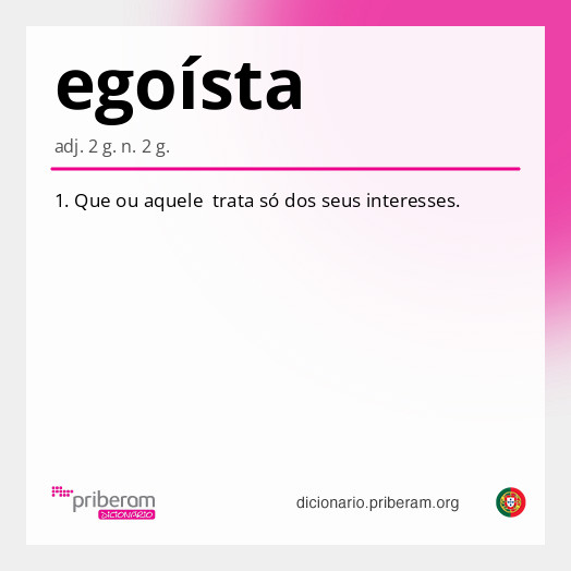 Significado de egoísta