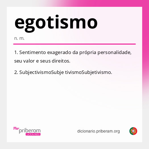Significado de egotismo