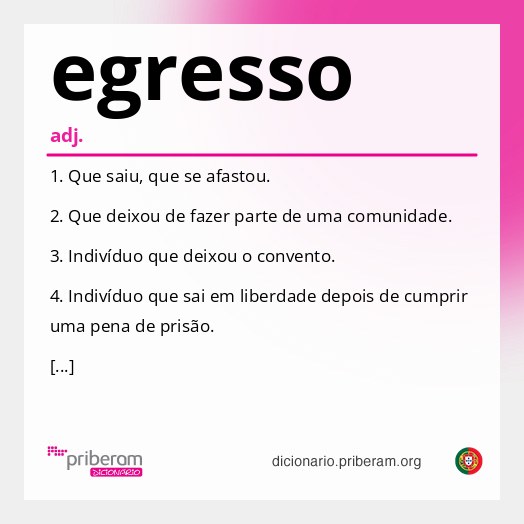 Significado de egresso