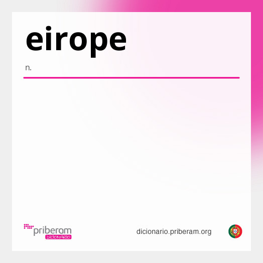 Significado de eirope