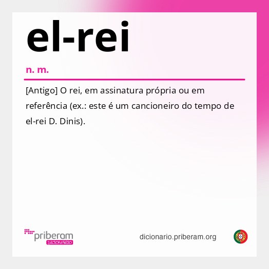 Significado de el-rei