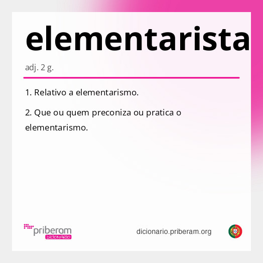 Significado de elementarista