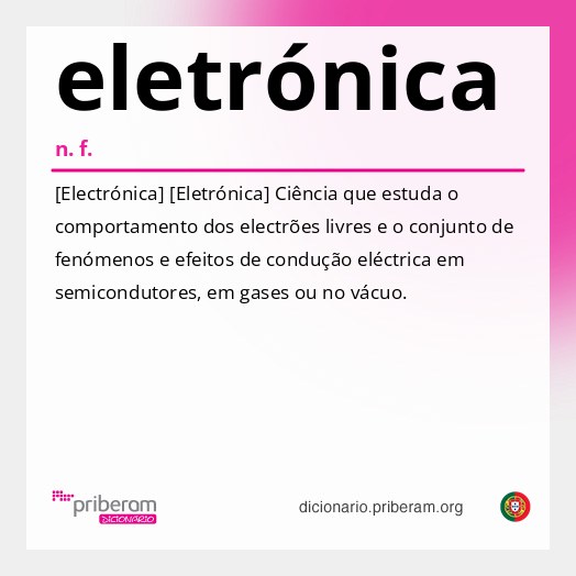 Significado de eletrónica