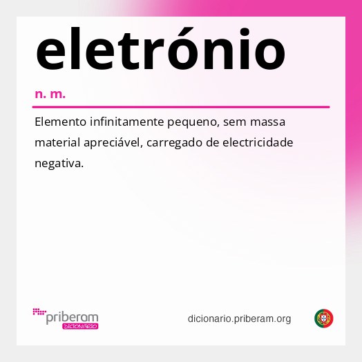 Significado de eletrónio