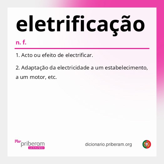 Significado de eletrificação