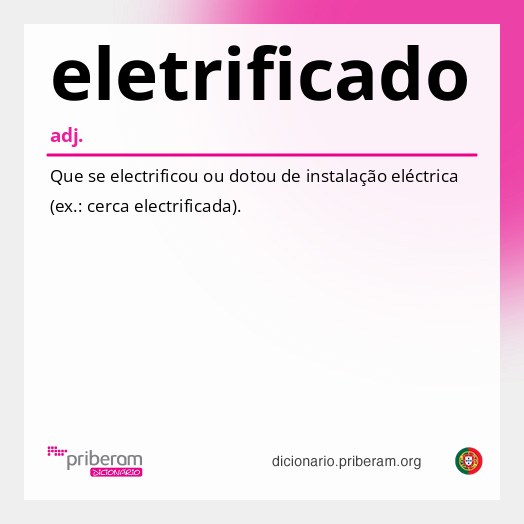 Significado de eletrificado