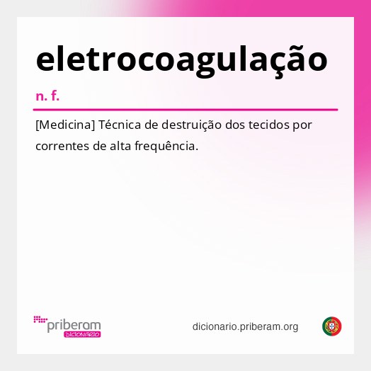 Significado de eletrocoagulação