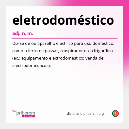Significado de eletrodoméstico