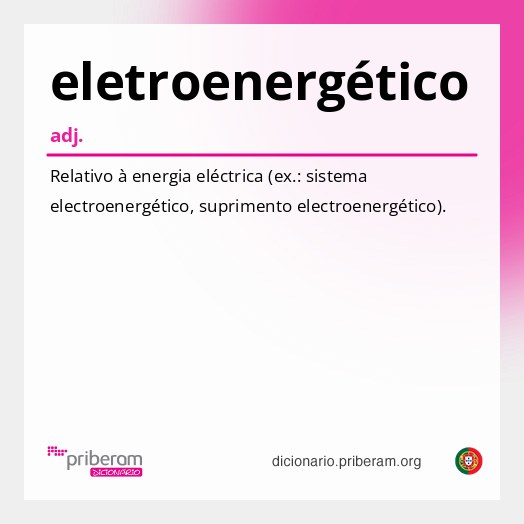 Significado de eletroenergético
