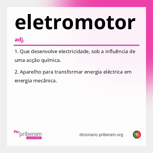 Significado de eletromotor