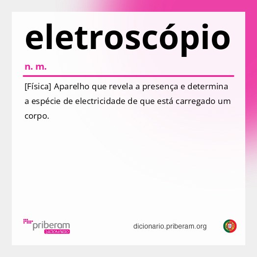 Significado de eletroscópio