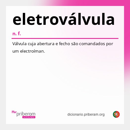 Significado de eletroválvula