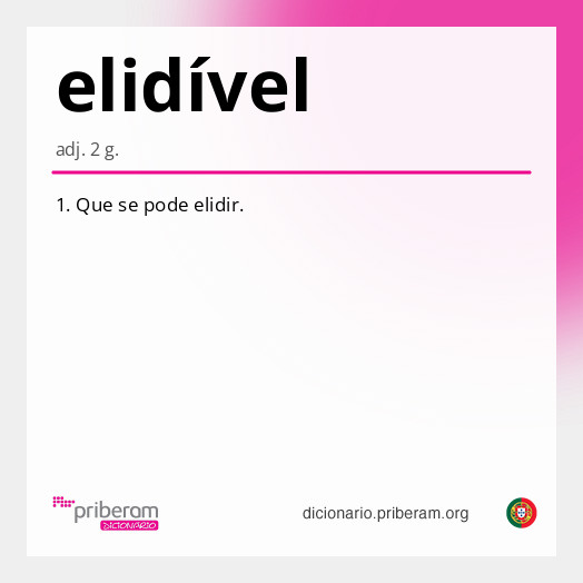 Significado de elidível