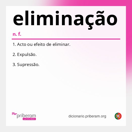 Significado de eliminação