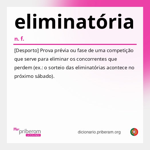 Significado de eliminatória
