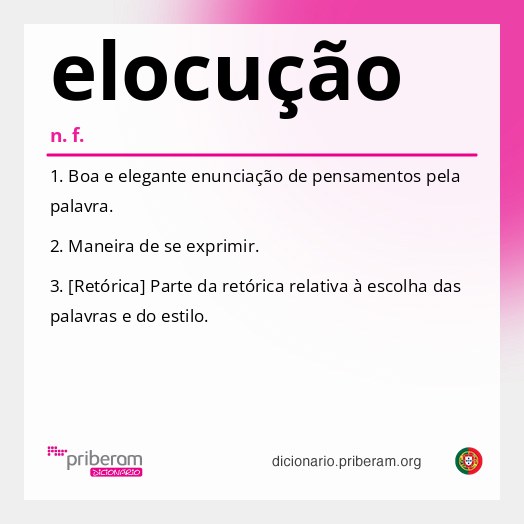 Significado de elocução
