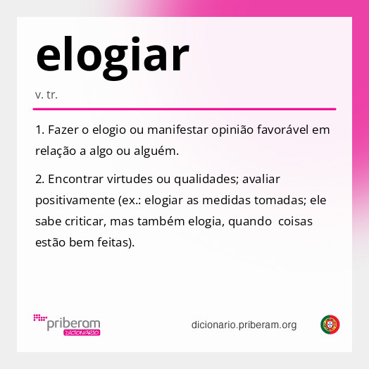 Significado de elogiar