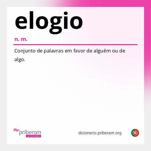Significado de elogio