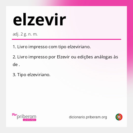 Significado de elzevir