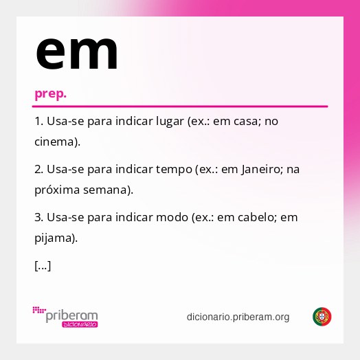 Significado de em