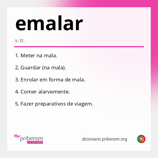 Significado de emalar