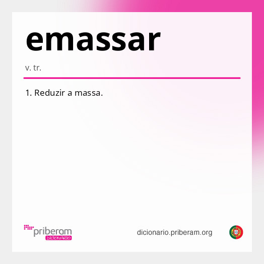 Significado de emassar