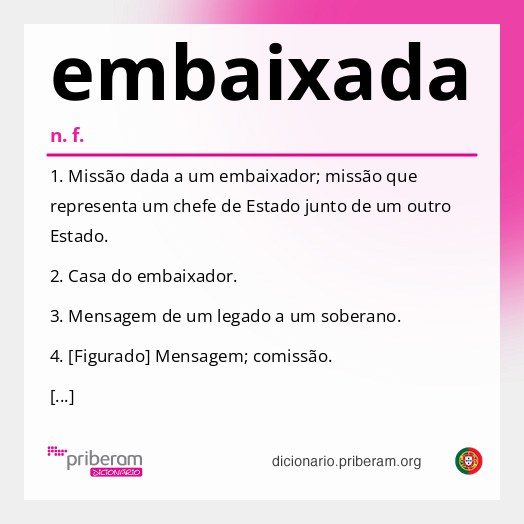 Significado de embaixada