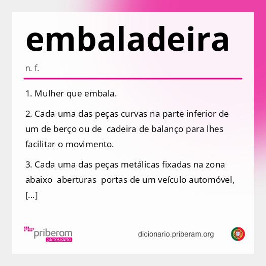 Significado de embaladeira
