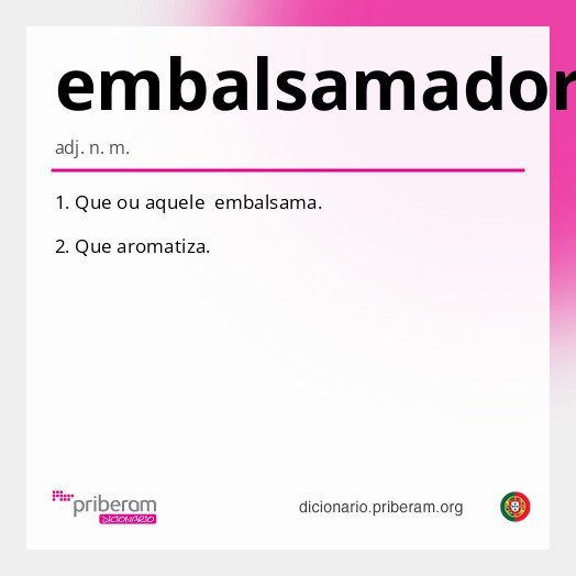 Significado de embalsamador