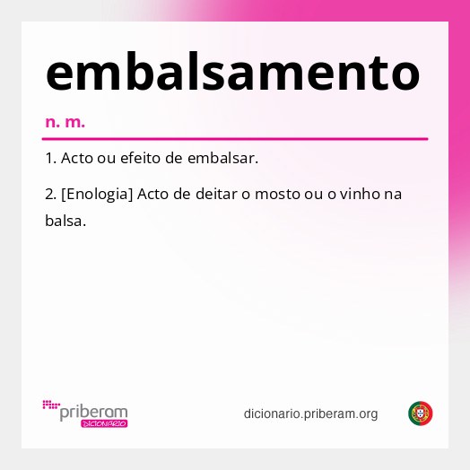Significado de embalsamento