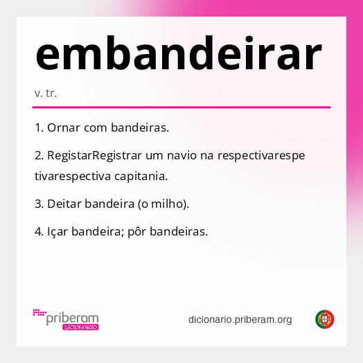 Significado de embandeirar