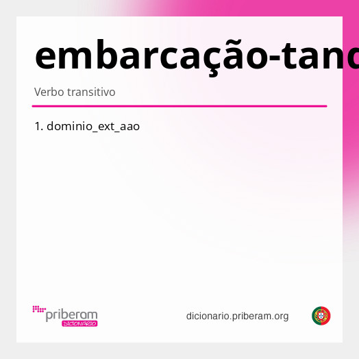 Significado de embarcação-tanque
