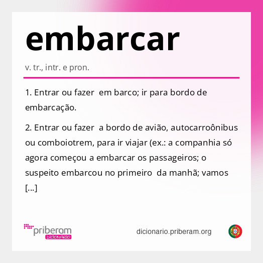 Significado de embarcar
