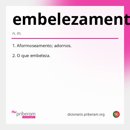 Significado de embelezamento
