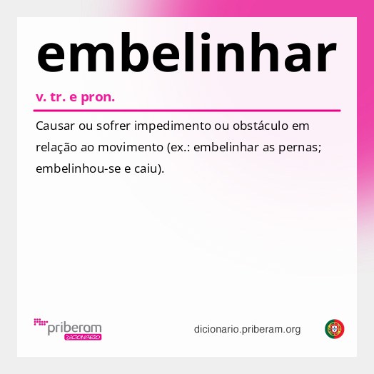 Significado de embelinhar