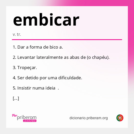 Significado de embicar