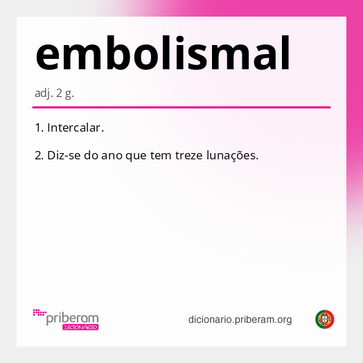 Significado de embolismal