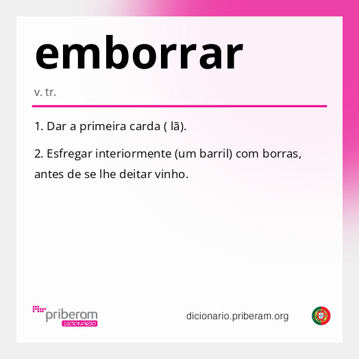 Significado de emborrar
