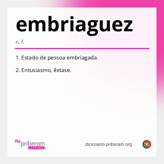 Significado de embriaguez