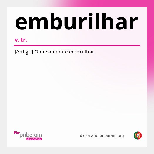 Significado de emburilhar