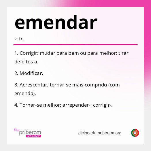 Significado de emendar