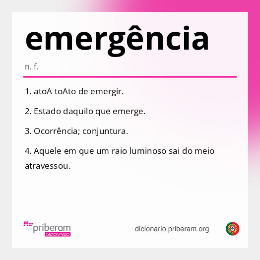 Significado de emergência