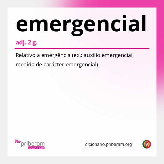 Significado de emergencial