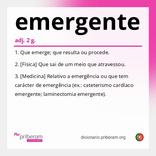 Significado de emergente