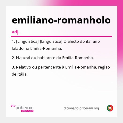 Significado de emiliano-romanholo