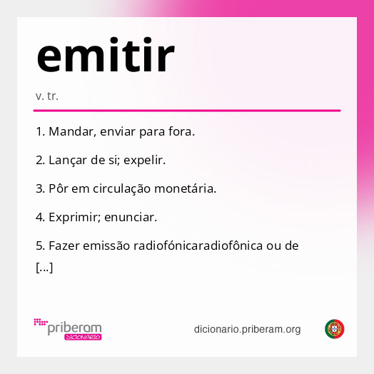 Significado de emitir