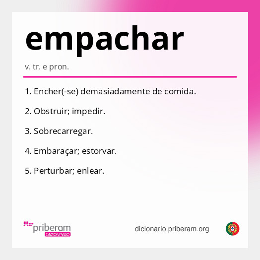 Significado de empachar