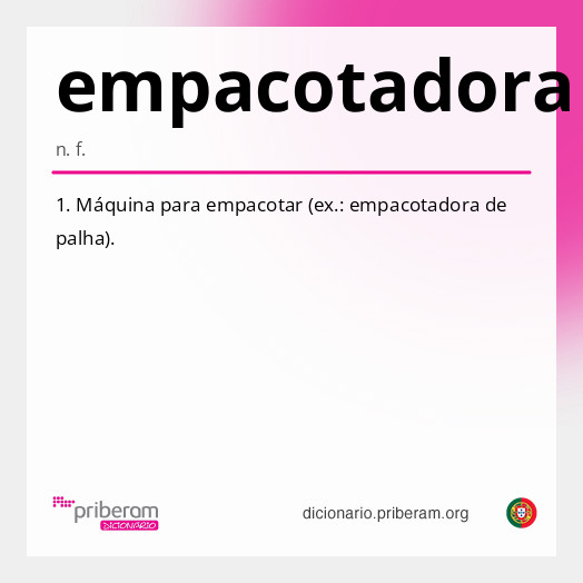 Significado de empacotadora