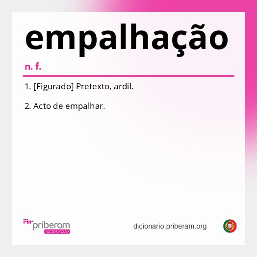 Significado de empalhação
